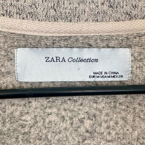 Zara Cream Cardigan Sweater V-Neck Knit - Size: Medium - Picture 2 of 6